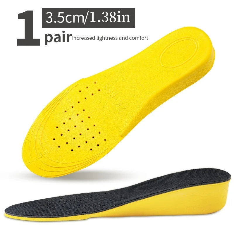 1 Pair Breathable, Shock-Absorbing, Comfortable Invisible Insoles, Women'S and Men'S Heel Lift Yellow Sole Insoles,