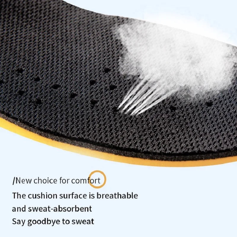 1 Pair Breathable, Shock-Absorbing, Comfortable Invisible Insoles, Women'S and Men'S Heel Lift Yellow Sole Insoles,