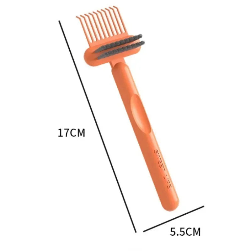 2In1 Comb Cleaning Brush Hairbrush Cleaner Rake Comb Embedded Tool Mini Hair Dirt Remover for Removing Hair Dust Home Salon Use