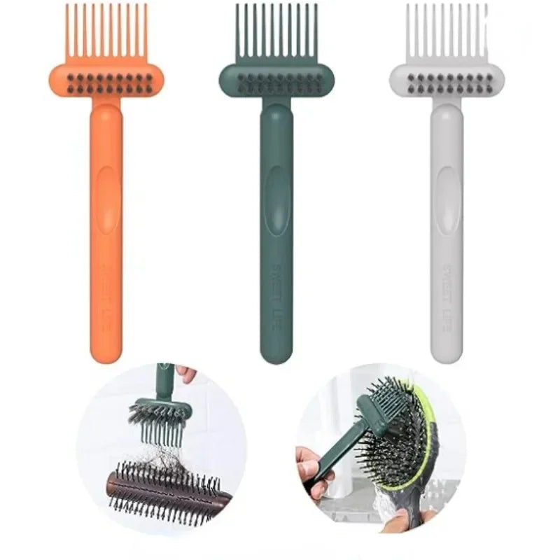 2In1 Comb Cleaning Brush Hairbrush Cleaner Rake Comb Embedded Tool Mini Hair Dirt Remover for Removing Hair Dust Home Salon Use