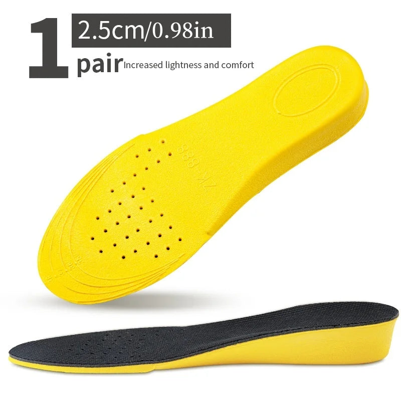 1 Pair Breathable, Shock-Absorbing, Comfortable Invisible Insoles, Women'S and Men'S Heel Lift Yellow Sole Insoles,