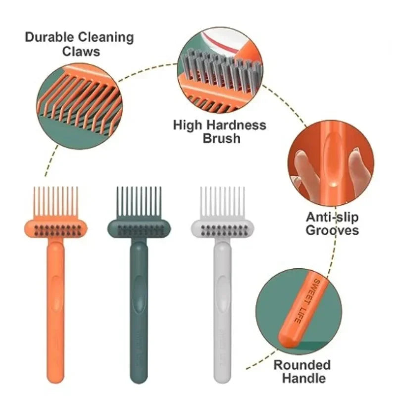 2In1 Comb Cleaning Brush Hairbrush Cleaner Rake Comb Embedded Tool Mini Hair Dirt Remover for Removing Hair Dust Home Salon Use